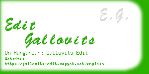 edit gallovits business card